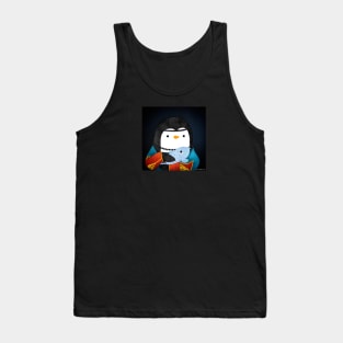 Penguin Lady with a Fish Art Series Tank Top